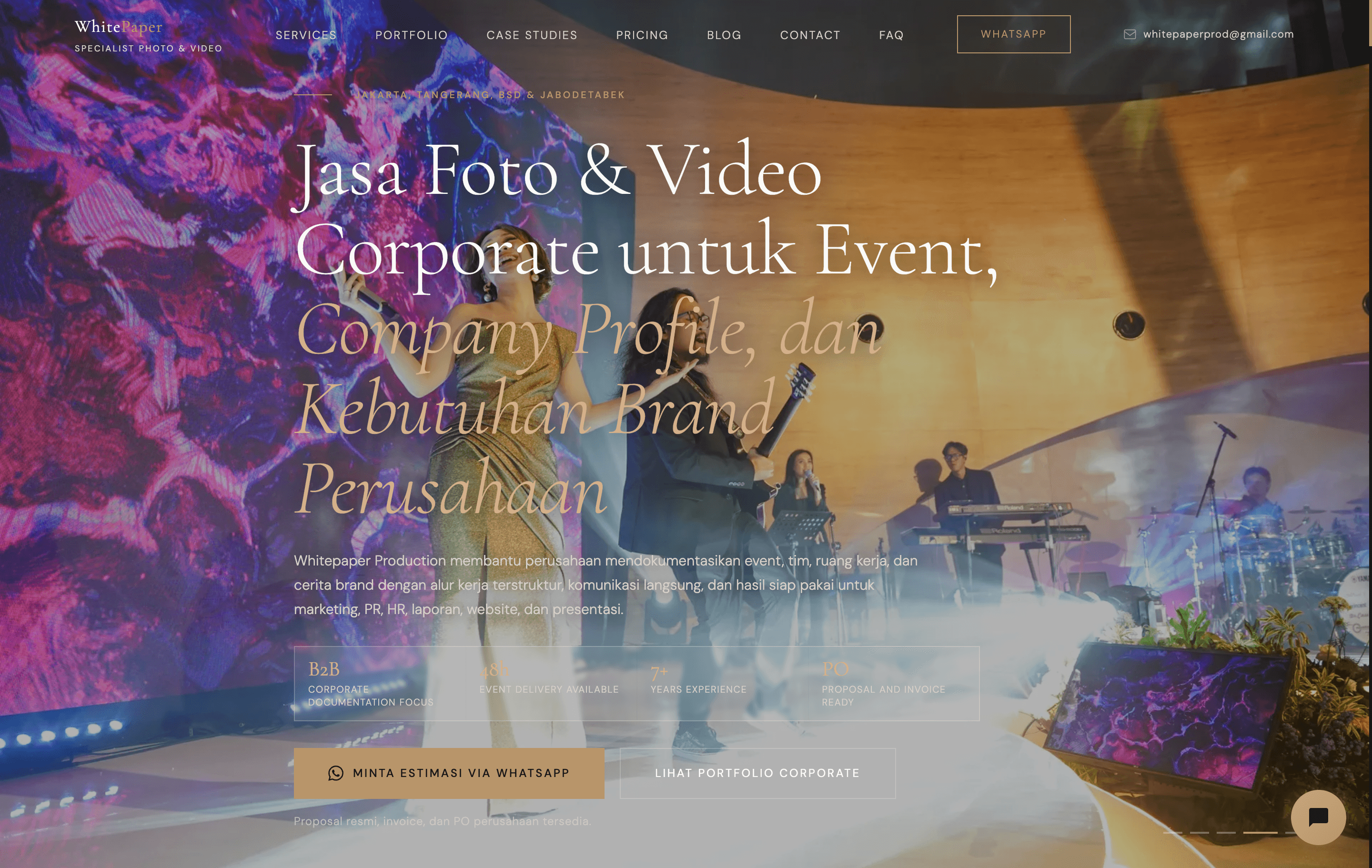 Whitepaper Photography website cover